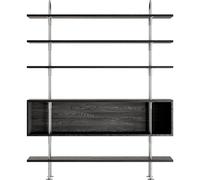 Estantería Keen 160 de 4 Estantes y Caja en Acero Inoxidable/chapa de Fresno
