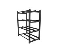 ESTANTERIA LANBERG BATERIAS UPS 830X454 2 FILAS 4 NIVELES 8 MARCOS FLAT PACK BK