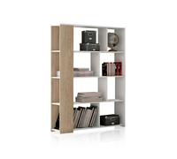 Estantería landa blanco - roble 129 x 174 x 32,8 cm