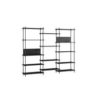 Estantería Librería Ancha Alta Negro/ Negro