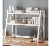 Estantería/librería de escritorio de 3 niveles: estante de exhibición de escritorio, organizador de estante de exhibición ajustable, estantería de madera multiusos para encimera, estante de almacena