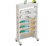 Estantería Librería pequeña al lado del escritorio, almacenamiento de libros extraíble, estantería lateral de escritorio con ruedas,estante libro portador de plastico ,bandeja organizadora de