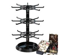 Estantería llavero Fluid Bear - Soporte de almacenamiento, soporte de almacenamiento para joyas de 3 niveles, rotación de 360 grados | Expositor giratorio para pulseras, soporte organizador de