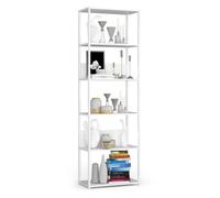 Estantería loft 60 cm akord metálica blanco con 6 estantes en blanco 60x32x191 cm