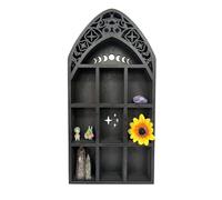 Estantería Lunar - Estantería de Pared de | Estante de Almacenamiento de | Estante de exhibición de Joyas | Soporte de rústico | Armario gótico de para Habitaciones