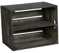 Estantería maciza para zapatos o libros, forma de caja de frutas o vino, tamaño aprox. 50 x 40 x 31 cm, de madera antigua, decorativa