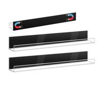 Estantería magnética de acrílico, estantería magnética, 2 unidades de estantes flotantes reutilizables, almacenamiento sin agujeros para pizarras blancas, refrigeradores y habitaciones infantiles