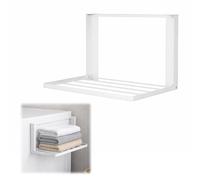 Estantería magnética extensible para lavadora, accesorio para lavadora, 40,5 x 25 cm, tendedero magnético para secadora, organizador para toallas, ropa, ropa sucia (blanco)