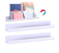 Estantería magnética para pizarra blanca, estantería para libros para pizarra blanca, 2 unidades, acrílico, reutilizable, organizador de cocina, flotante sin perforaciones, para habitación infantil