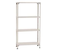 Estantería metálica de 4 Niveles Color Blanco, Carga máxima 200kg. 150cm x 75cm x 30cm. Ideal para garajes, talleres, almacenes y decoración. Estantería para almacenar Cargas Pesadas