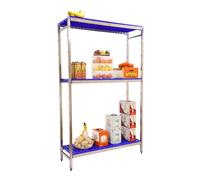 Simonrack Simoninox Estantería metálica Inicial (Al x An x Pr: 160 x 166 x 40 cm, Capacidad de carga por balda: 180 kg, Número de baldas: 3 ud.,...