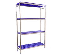Simonrack Simoninox Estantería metálica Inicial (Al x An x Pr: 160 x 166 x 40 cm, Capacidad de carga por balda: 180 kg, Número de baldas: 4 ud.,...