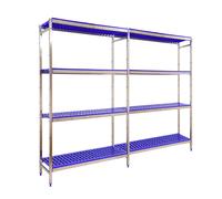 Simonrack Simoninox Estantería metálica Inicial (Al x An x Pr: 200 x 249 x 50 cm, Capacidad de carga por balda: 180 kg, Número de baldas: 4 ud.,...