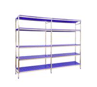 Simoninox Estantería metálica Inicial (Al x An x Pr: 200 x 329 x 40 cm, Capacidad de carga por balda: 180 kg, Número de baldas: 5 ud., Inserción,...