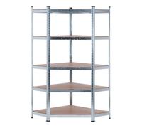 Estantería metálica esquinera galvanizada nyana home 875kg 5 baldas 180x90x40cm