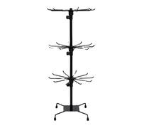 Estantería Metálica,Estantería Giratoria,Estantes Verticales Para Tiendas y Supermercados,Puede Contener Sombreros,Guantes,Bufandas,Accesorios,Etc.,Para Uso Comercial Como Doméstico (Negro, 3 capas)