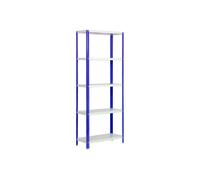 Simon Rack Librería Estanteria Salon, 1800x1000x400 mm, 5 Alturas, Estilo Industrial, Metálica, Azul/Blanco - Simon Home