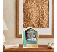 Estantería Mini Anti estrés,Casita De Libros Miniatura De Madera | Estantería Libros Almacenamiento Decoración | Decoración del Hogar para Niñas Y
