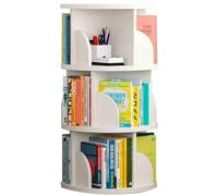 Estantería Minimalista Moderna Estantería giratoria de Varios Niveles Estantería Multifuncional para el hogar Seguridad y Durabilidad No se tambalea con el Uso(Blanco,97cm(38.1in))