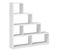 Estantería moderna de almacenamiento de 6 cubos, estante de exhibición de madera de 162 cm de alto, estante de escalera independiente para oficina en casa, sala de estar, dormitorio, divisor de