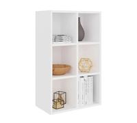 Estantería modular 6 huecos convertible en aparador blanco 97,8x66x30 cm