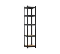 Estantería Modular con 5 Baldas Ajustables 180x40x40cm 175Kg 7house Negro