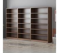 Estantería modular marrón con panel trasero y patas de armario de suelo, multiestante abierto para exhibición y uso en esquinas, estantería versátil para cualquier habitación A200