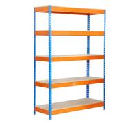 Estantería Modular metálica de Gran Carga, Uso Particular y Profesional, 5 Baldas Capacidad de Carga máxima 1000kg. 177cm x 99cm x 45cm. Ideal para garajes, talleres y almacenes.Gran Capacidad