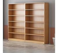 Estantería modular moderna con patas de gabinete para almacenamiento estable, estantes abiertos para vitrina, uso en esquina y más estantería para decoración versátil de múltiples escenas (natural
