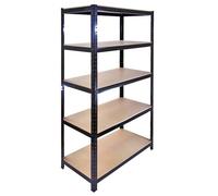 Estantería MonsterShop T-Rax Acero Negro 5 Estantes 90x45x180 cm Extra Resistente