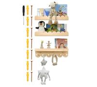 Estantería Montada - Estantes de libros de madera flotantes para niños 15.75x4.72x1.97in | Organizador de almacenamiento de vivero montado en la pared para niños y niñas Bedroom, Sala de juegos