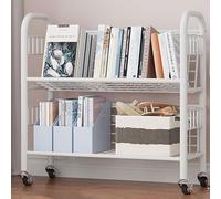 Estantería móvil con dirección de 360°, carrito rodante para organización del hogar y la oficina, estantes ajustables, construcción duradera, solución de almacenamiento multifuncional