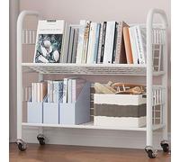 Estantería móvil con volantes de 360°, carrito deslizante para una organización y almacenamiento versátiles, 2 capas para un uso eficiente en el hogar y la oficina