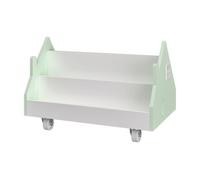 Estantería móvil para niños vipsali forma casita 50x33x34cm - verde / blanco [en.casa] 33 cm