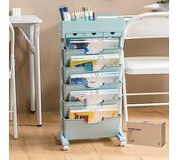 Estantería móvil única, estantes de Libros de Almacenamiento móviles multifuncionales, Organizador de Juguetes Grande y Moderno, recámara, Sala de Estar, Biblioteca, Almacenamiento