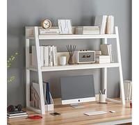 Estantería multifuncional de 2 niveles para oficina, estante de almacenamiento ajustable para el hogar, dormitorio, suministros de escritorio, soporte de exhibición moderno, solución de almacenamiento