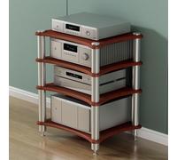 Estantería multinivel para Consolas de Videojuegos y Sistemas de Entretenimiento, Organizador Que Ahorra Espacio con Resistentes estantes de Madera.