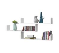Estantería mural grimstad de 3 niveles hasta 14 kg - aglomerado 119 x 18 x 55 cm blanco [en.casa]