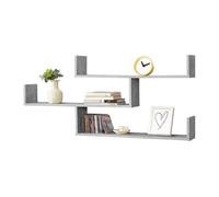 Estantería mural grimstad de 3 niveles hasta 14 kg - aglomerado 119 x 18 x 55 cm - efecto hormigón [en.casa]