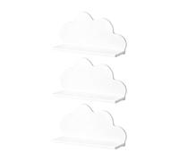 Estantería Nube,Pack de 3 Piezas Bonitos Organizadores para Almacenaje - Estante Flotante - para Exhibir Libros y Fotos en el Dormitorio, Sala de Juegos, la Habitación Infantil, Salón y Recibidor