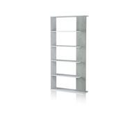 Estantería opal blanco artik (blanco mate) - gris cemento 90 x 180 x 25 cm