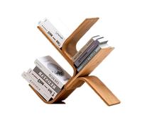 Estantería organizadora de árbol de bambú para oficina en casa, moderna estantería alta de pie para libros, CDs, estantes utilitarios