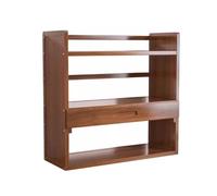 Estantería organizadora de escritorio de 3 niveles, estante de almacenamiento de madera para mesa de estudio, 15.7 x 19.7 x 26 pulgadas, estante de escritorio multiusos con cajón, ideal para oficina