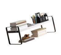 Estantería organizadora de escritorio multiusos para escritorio, estante de almacenamiento de metal, estante de almacenamiento para oficina, dormitorio, sala de estar, estantería de metal
