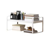 Estantería organizadora de escritorio multiusos para escritorio, estante de almacenamiento de metal, estante de almacenamiento para oficina, dormitorio, sala de estar, estantería de metal