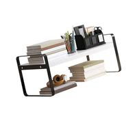 Estantería organizadora de escritorio multiusos para escritorio, estante de almacenamiento de metal, estante de almacenamiento para oficina, dormitorio, sala de estar, estantería de metal
