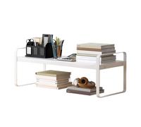 Estantería organizadora de escritorio multiusos para escritorio, estante de almacenamiento de metal, estante de almacenamiento para oficina, dormitorio, sala de estar, estantería de metal