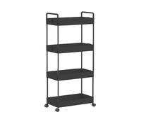 Estantería Organizadora para Baño 38x21x90cm, Estantería Ahorradora de Espacio, Estanteria Altura Cocina con Ruedas y Patas Antideslizantes, para Salón, Dormitorio, Cocina, Oficina, Casa