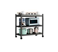 Estantería para Almacenaje,Estante con Ruedas, Estantería de Pie,Repisa Metálica Multiusos, Mueble para Cocina, Baño, Habitación, Garaje, Salón con 3 Baldas de Almacenamiento.