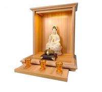 Estantería para Altar De Buda, Mesa De Ofrendas Budistas, Mueble De Oración Feng Shui, Santuario del Dios De La Riqueza Guan Gong, Mesa De Wood 51 * 36 * 61cm/20 * 14.1 * 24in